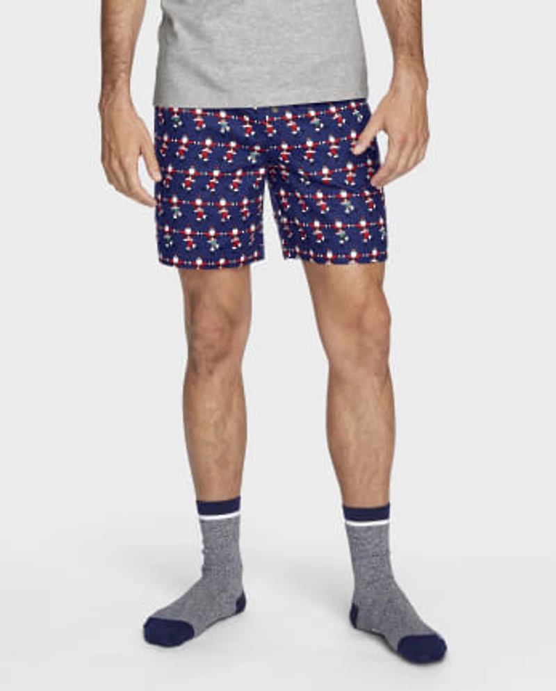 Mens Flannel Pajama Shorts