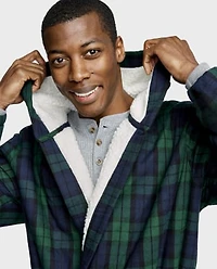 Mens Plaid Flannel Robe