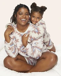 Womens Mommy And Me Print Sherpa Pajamas