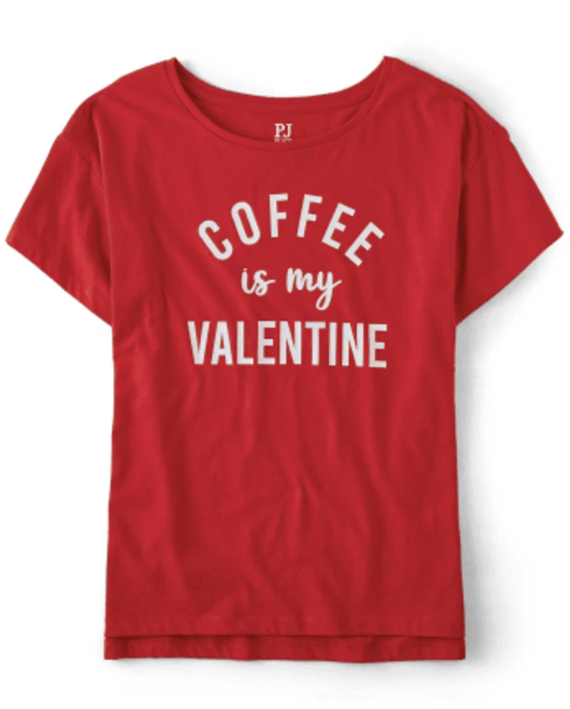 Womens Valentine's Day Graphic Sleep Tee