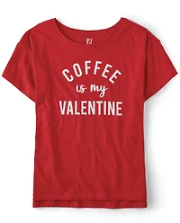 Womens Valentine's Day Graphic Sleep Tee
