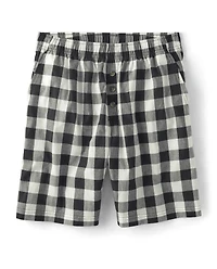 Mens Print Poplin Pajama Shorts