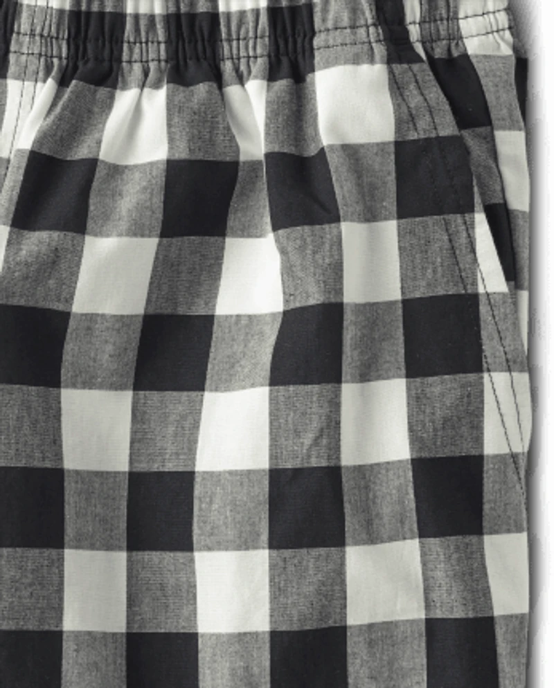 Mens Print Poplin Pajama Shorts