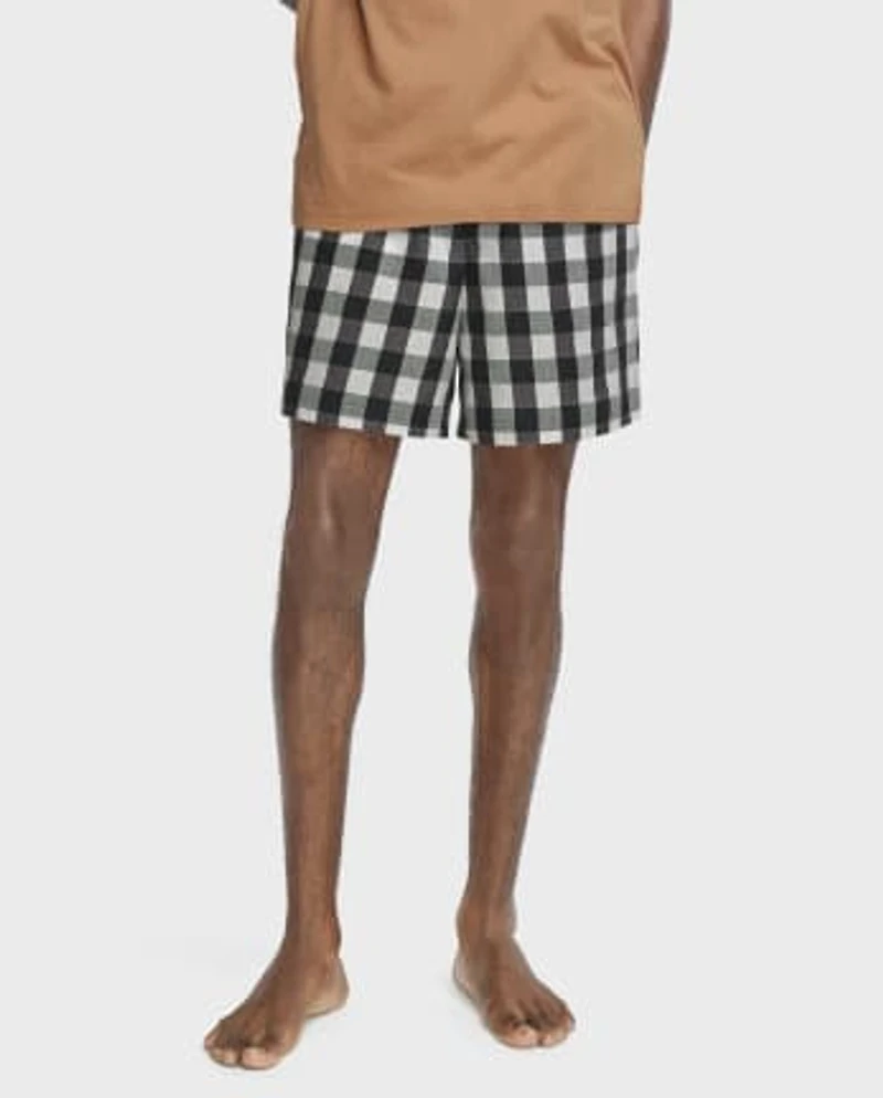 Mens Print Poplin Pajama Shorts