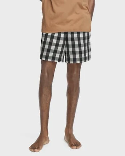 Mens Print Poplin Pajama Shorts