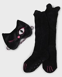 Tween Girls Cat Eye Mask & Socks Set