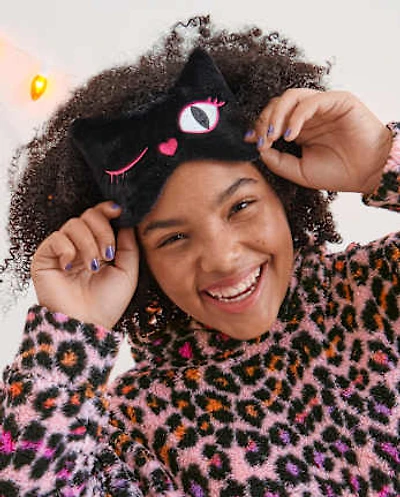 Tween Girls Cat Eye Mask & Socks Set