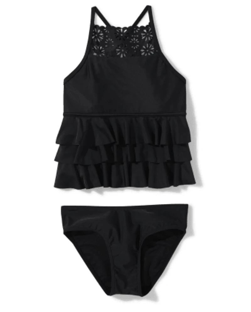 Tween Girls Ruffle Tankini Swimsuit