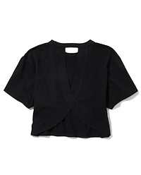 Tween Girls Cutout Boxy Tee