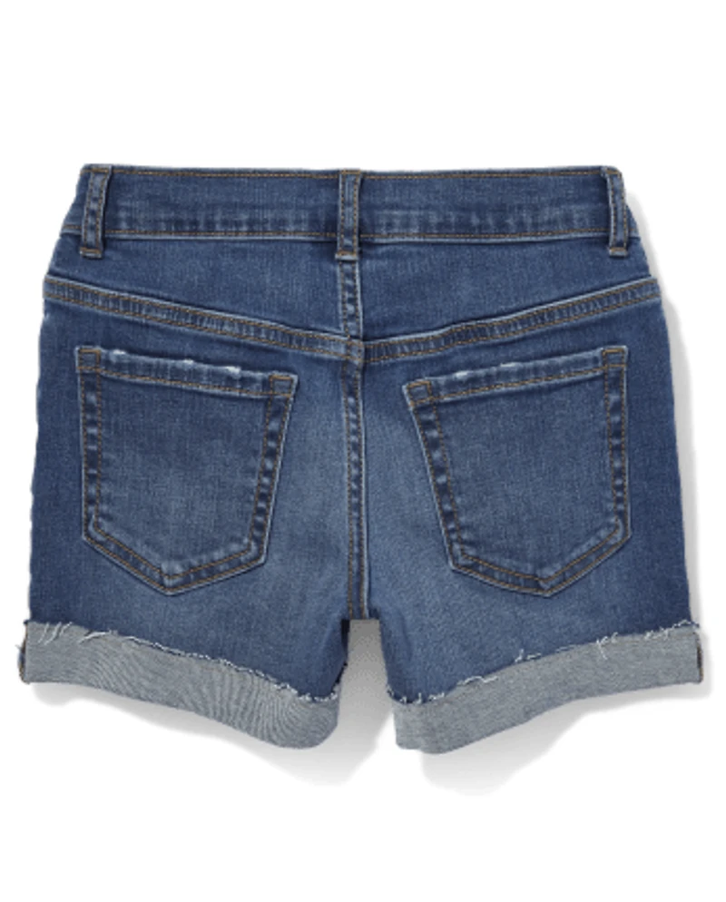 Tween Girls Denim Midi Shorts