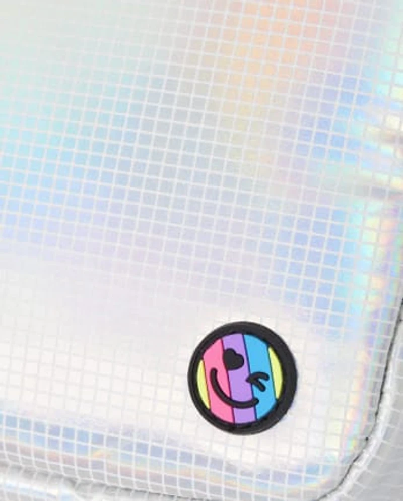 Tween Girls Holographic Puffer Sling Bag