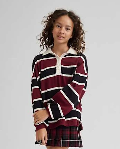 Tween Girls Oversized Rugby Polo