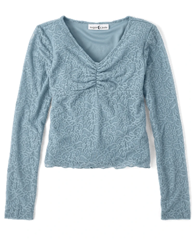 Tween Girls Stretch Lace Top