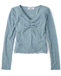 Tween Girls Stretch Lace Top