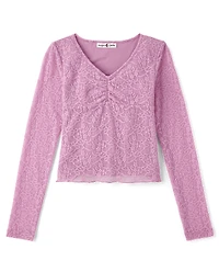 Tween Girls Stretch Lace Top