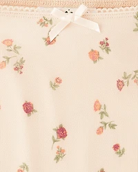 Tween Girls Floral Mesh Maxi Skirt
