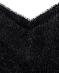 Tween Girls Eyelash V Neck Sweater