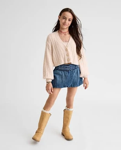 Tween Girls Denim Bubble Skort