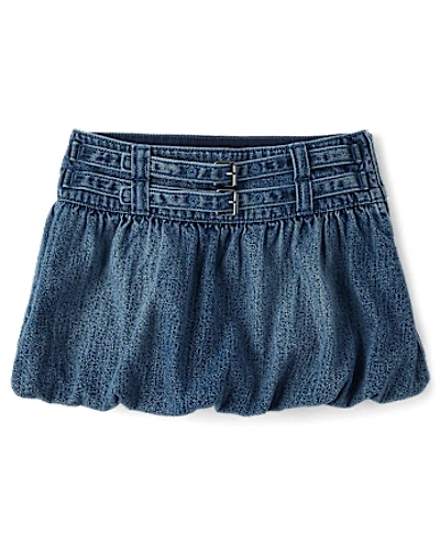 Tween Girls Denim Bubble Skort