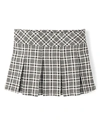 Tween Girls Plaid Pleated Skort