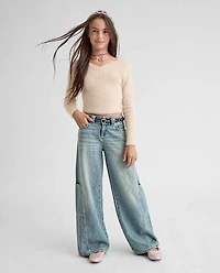 Tween Girls Seamed Baggy Cargo Jeans