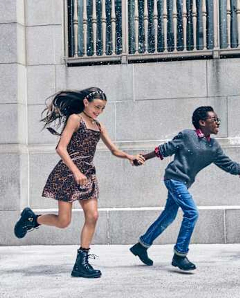 Tween Girls Leopard Satin Dress