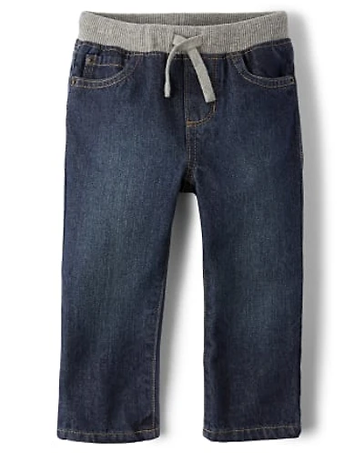 Baby And Toddler Boys Pull On Straight Jeans