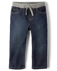 Baby And Toddler Boys Pull On Straight Jeans