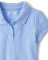 Robe polo uniforme en piqué pour toute-petite fille