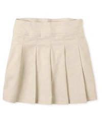 Jupe-short plissée extensible pour uniforme fille