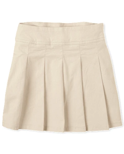 Jupe-short plissée extensible pour uniforme fille
