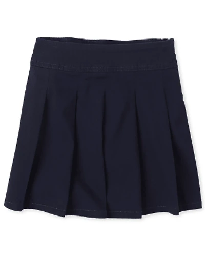 Girls Uniform Stretch Pleated Skort - Plus