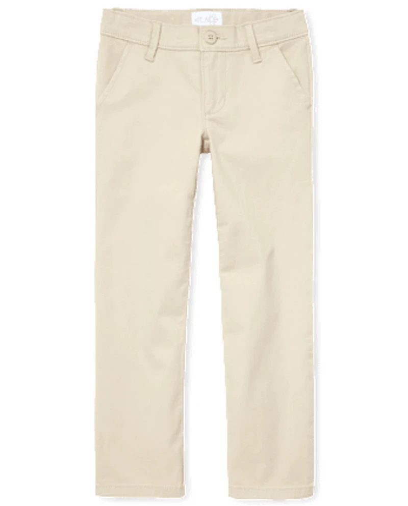 Pantalon chino bootcut extensible pour fille