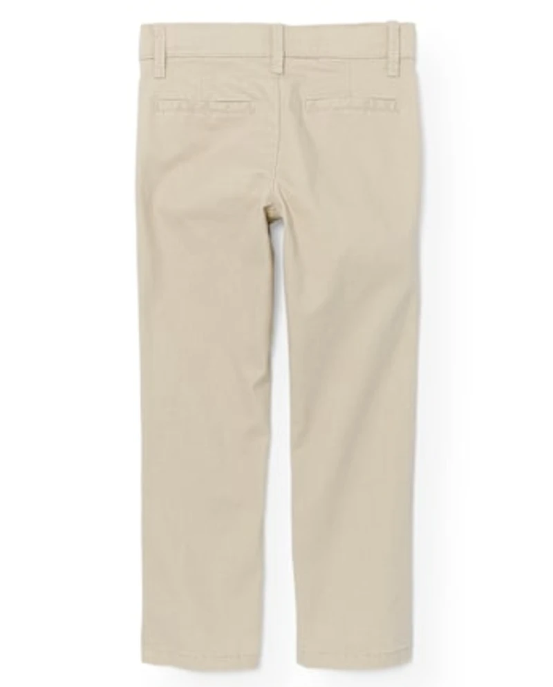 Pantalon chino skinny extensible pour uniforme filles