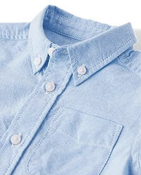 Chemise Oxford boutonnée uniforme pour bébé et tout-petit garçon