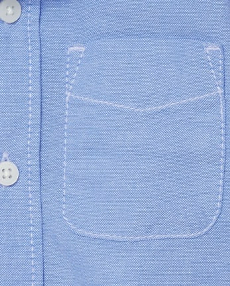 Chemise Oxford boutonnée uniforme pour bébé et tout-petit garçon
