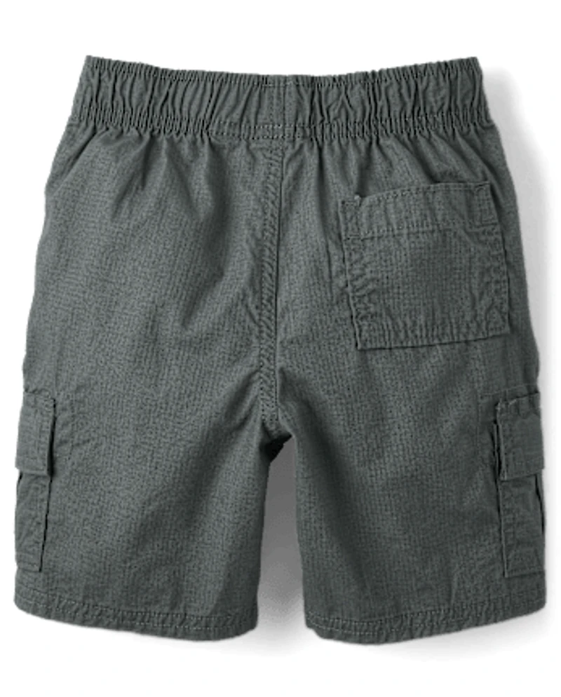 Boys Ripstop Pull On Cargo Shorts