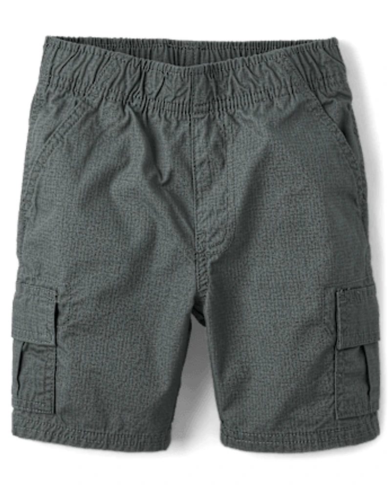 Boys Ripstop Pull On Cargo Shorts