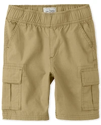 Boys Ripstop Pull On Cargo Shorts