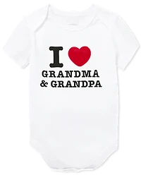 Baby Grandma And Grandpa Graphic Bodysuit