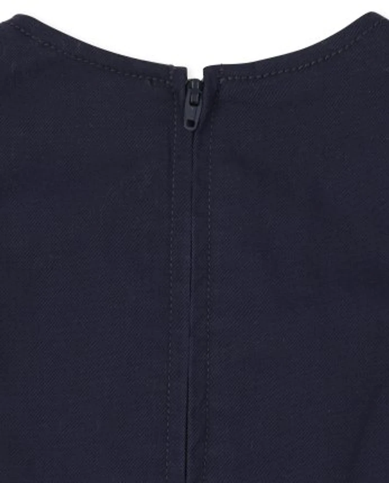 Toddler Girls Uniform Bow Jumper