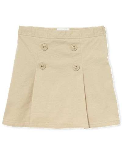 Girls Uniform Stretch Button Skort
