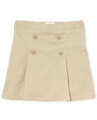 Girls Uniform Stretch Button Skort