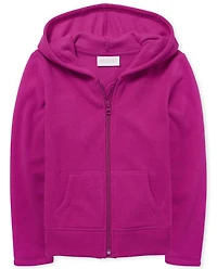 Girls Microfleece Zip Up Hoodie