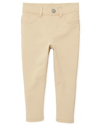 Toddler Girls Uniform Ponte Knit Pull On Jeggings