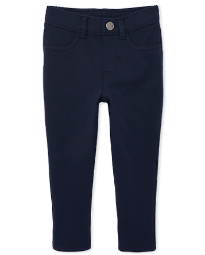 Toddler Girls Uniform Ponte Knit Pull On Jeggings