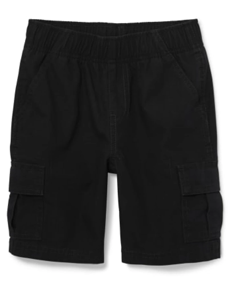 Boys Ripstop Pull On Cargo Shorts