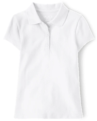 Girls Uniform Soft Stretch Pique Polo