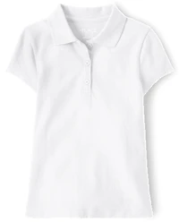 Girls Uniform Soft Stretch Pique Polo