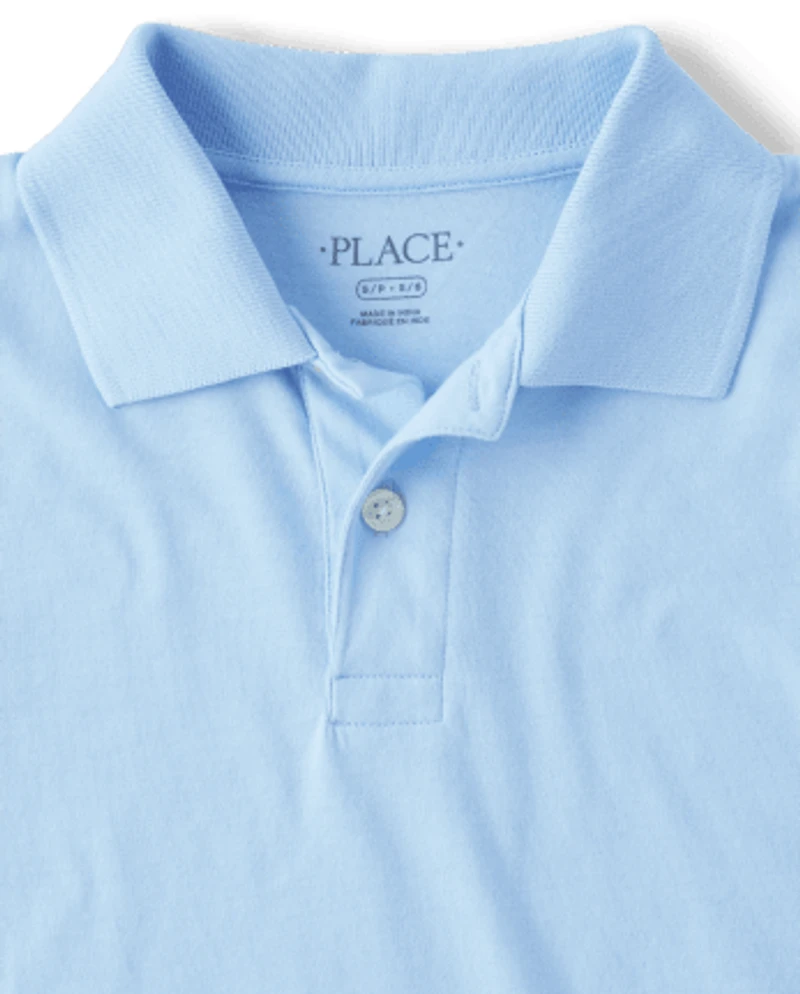 Polo en jersey doux d'uniforme pour garçon